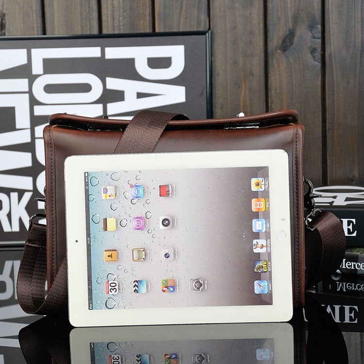 Men’s Briefcase Casual Business Shoulder Bag Leather Messenger Satchel Bag