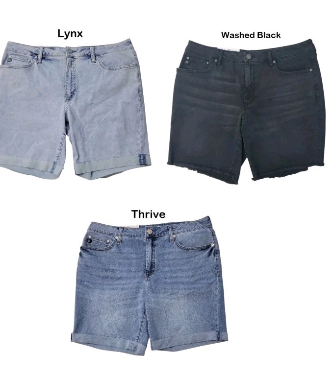 Seven7 Women’s Relaxed Bermuda Mid Rise Stretch Denim Cuffed Short Sz 4 NWT