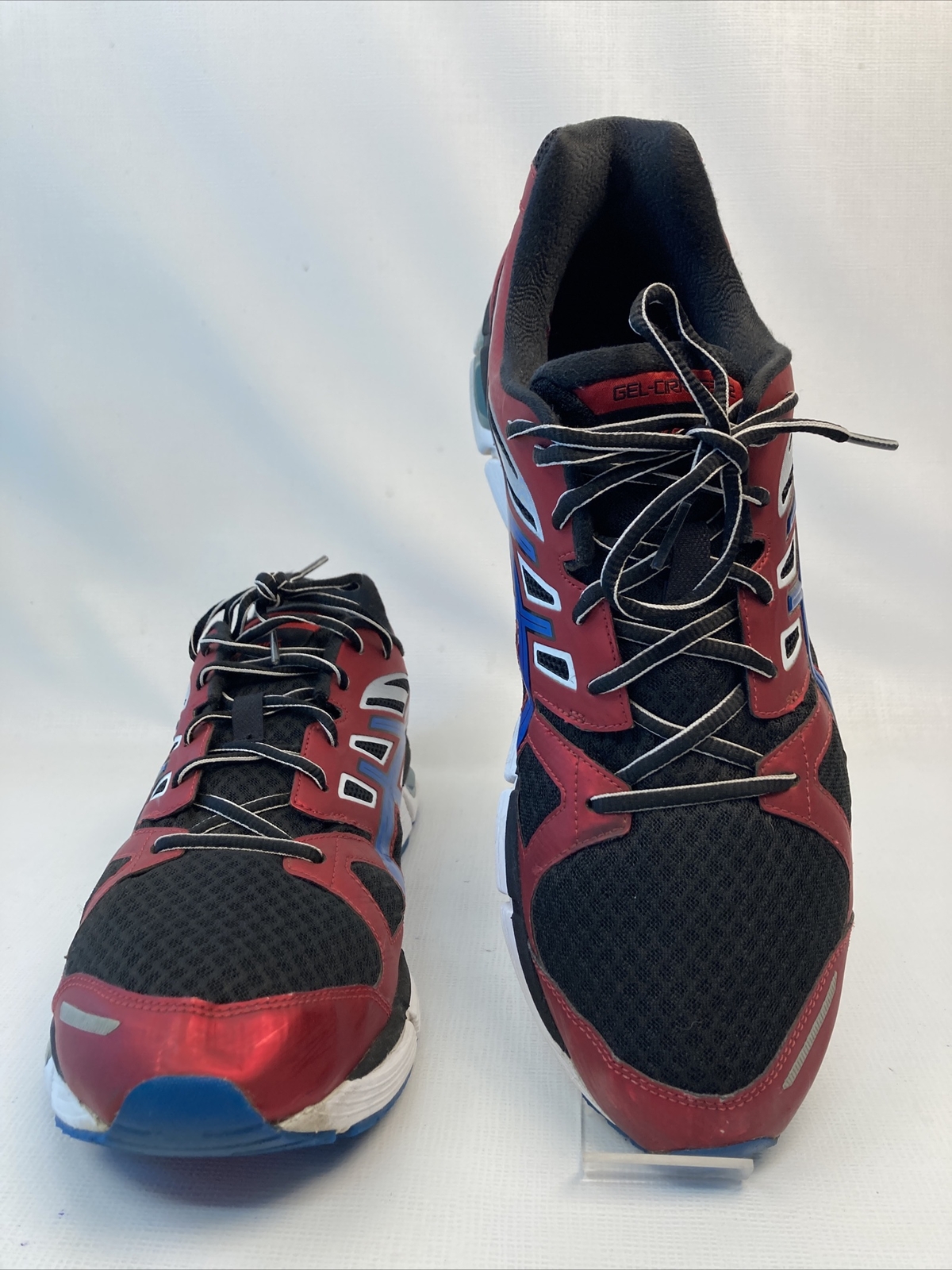 Asics Gel Cirrus33-2 Red Black Blue T314N Running Shoes Men 12.5 EUC HTF RARE
