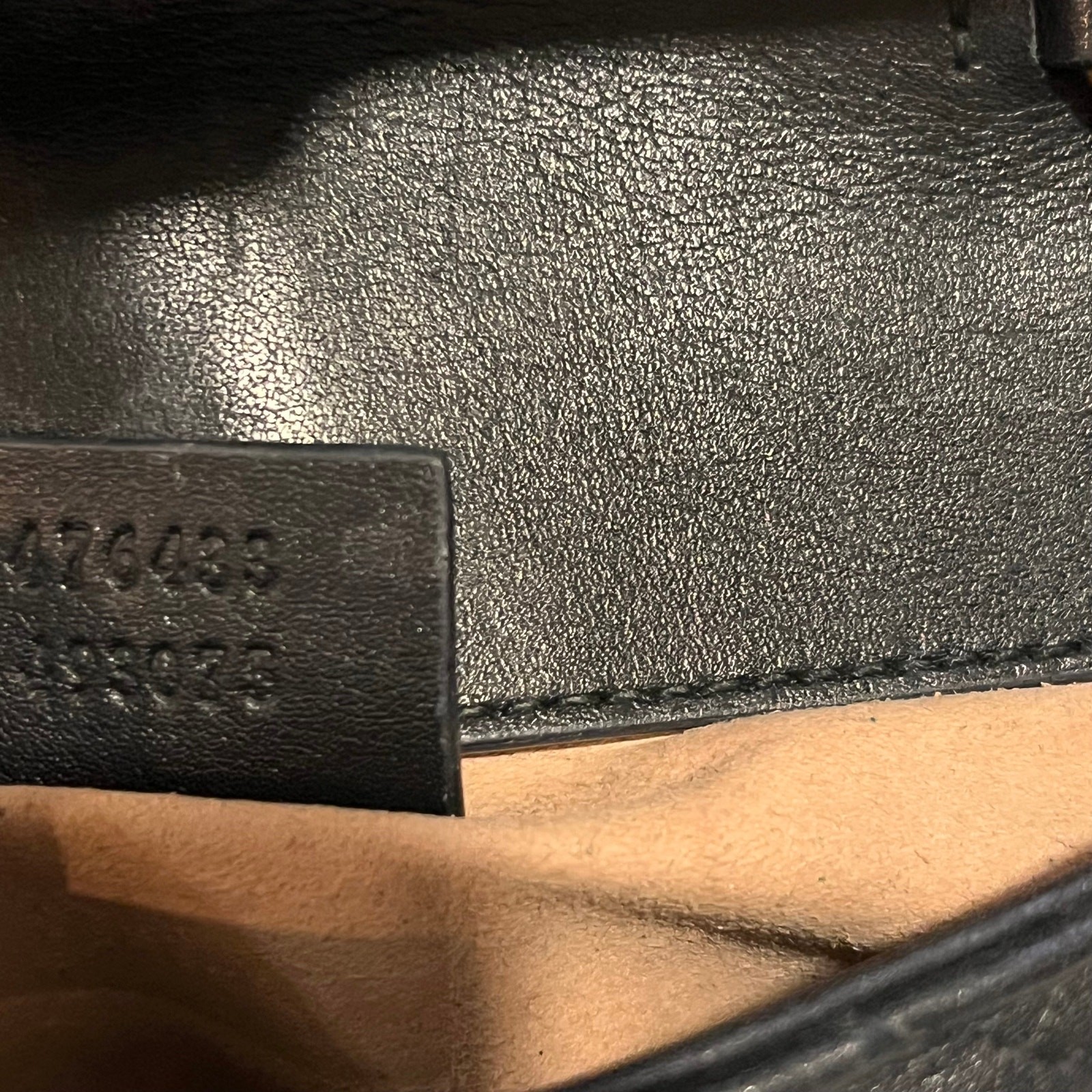 GUCCI GG Marmont Super Mini Black Calfskin Matelassé Crossbody