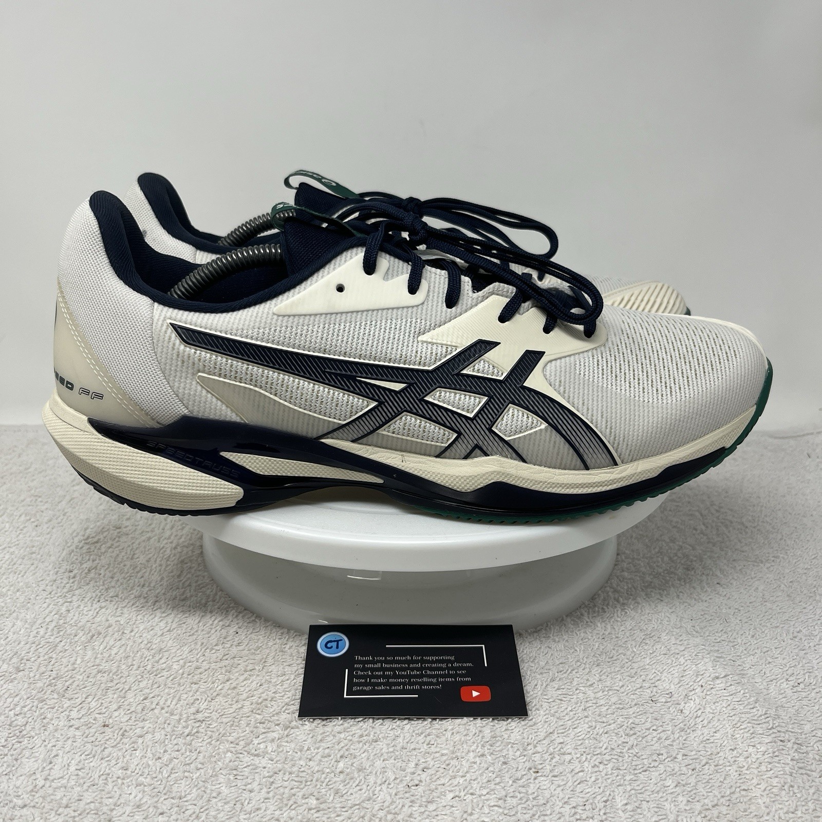 Asics Solution Speed FF 3 Clay Scarpe Tennis Shoes Uomo Cream Midnight Mens 11.5