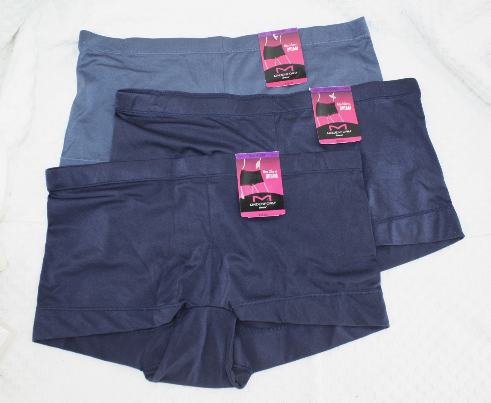 NWT set of 3 MAIDENFORM BOYSHORTS 40774 all BLUE 2XL/9