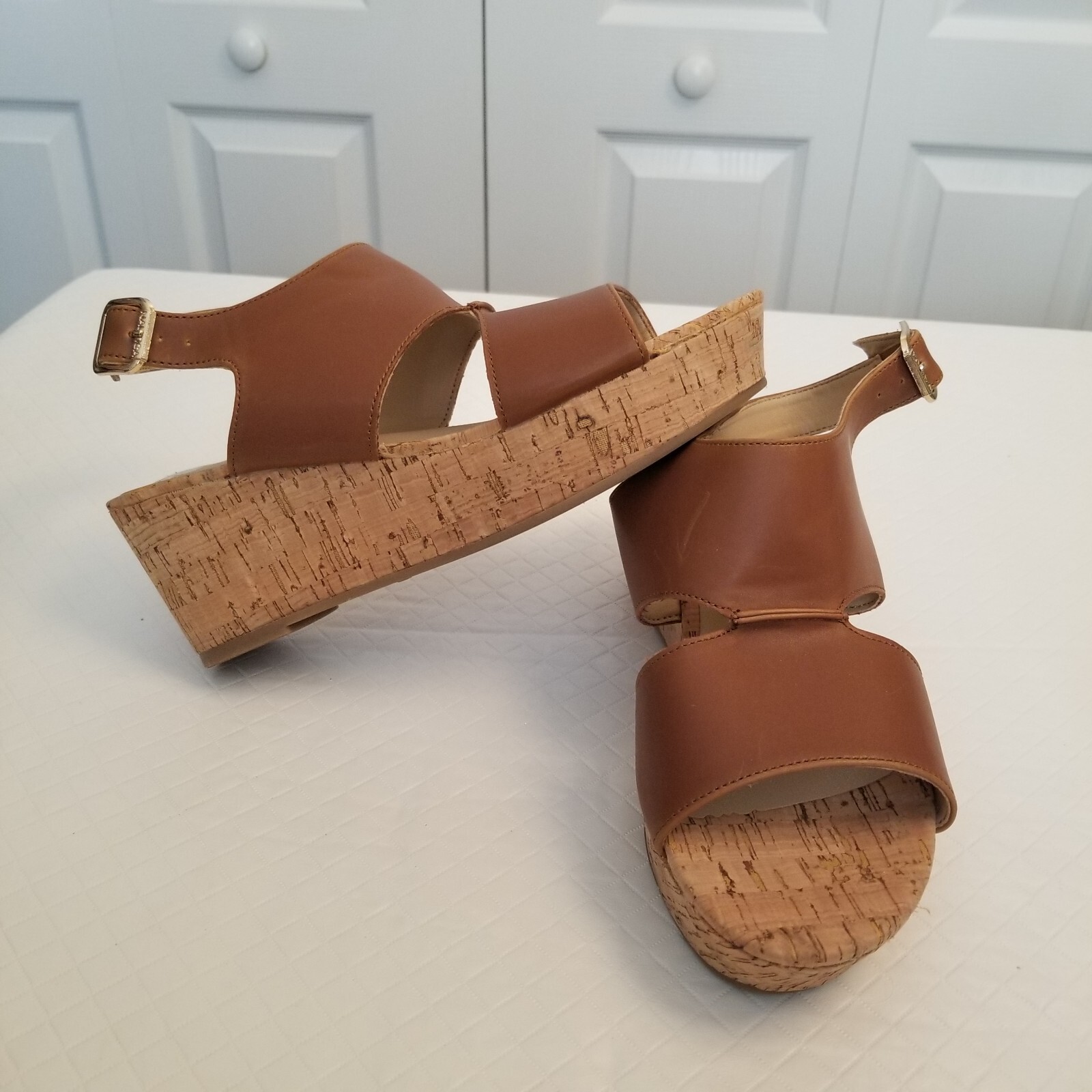 Nautica Wedges Danvers Brown Size 7.5 2.5 inch Wedge Man Made Material