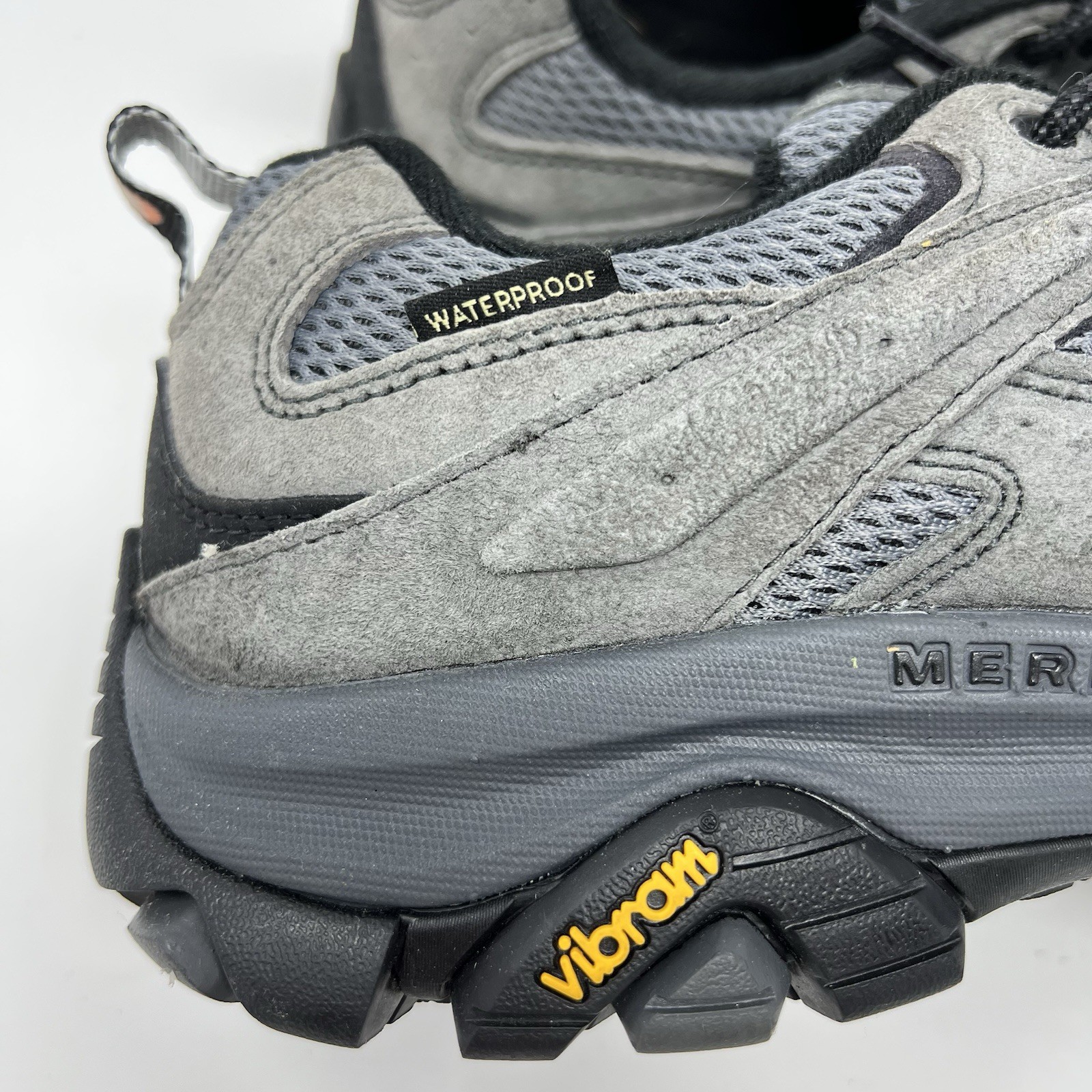 Merrell Moab 3 Waterproof Shoes Mens Size 11 Gray Granite Trail Hiking Vibram