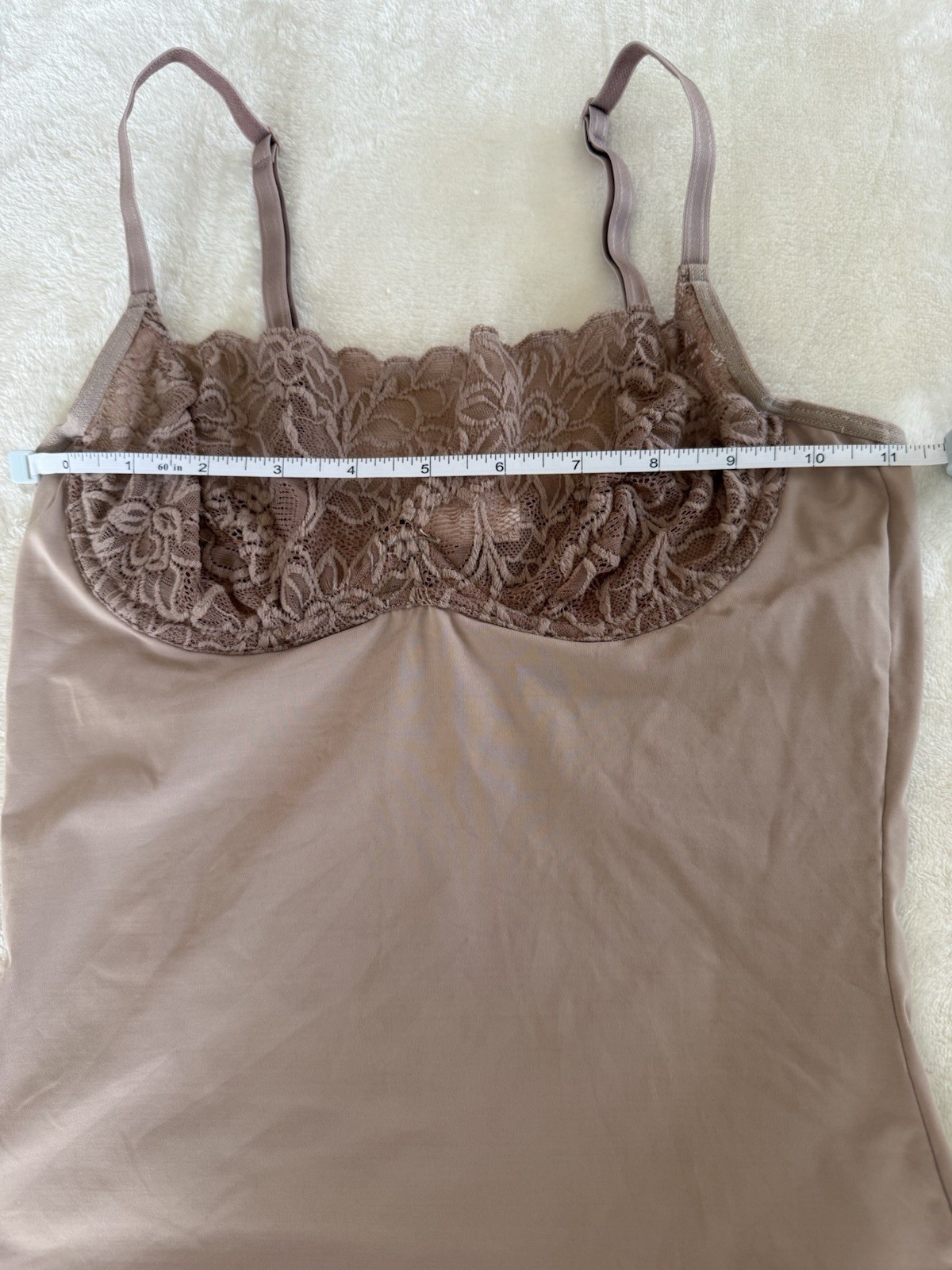 SHAPE FX Camisole – S -Square Neck w/Lace Bust, Adj. Straps, Shaping