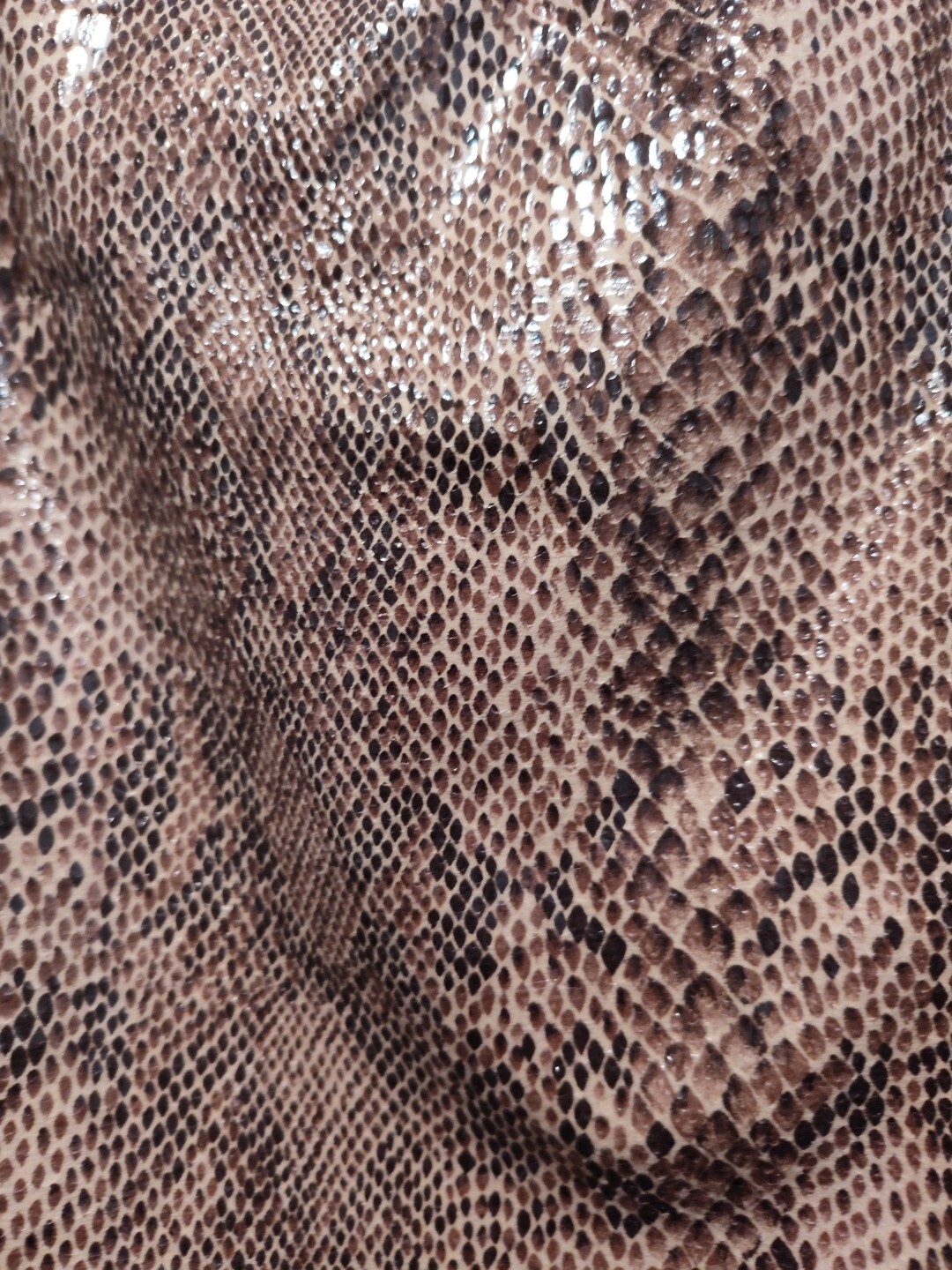 Harve Benard Vintage Faux Brown Snake Skin Pencil Skirt NWOT Lined Size 14