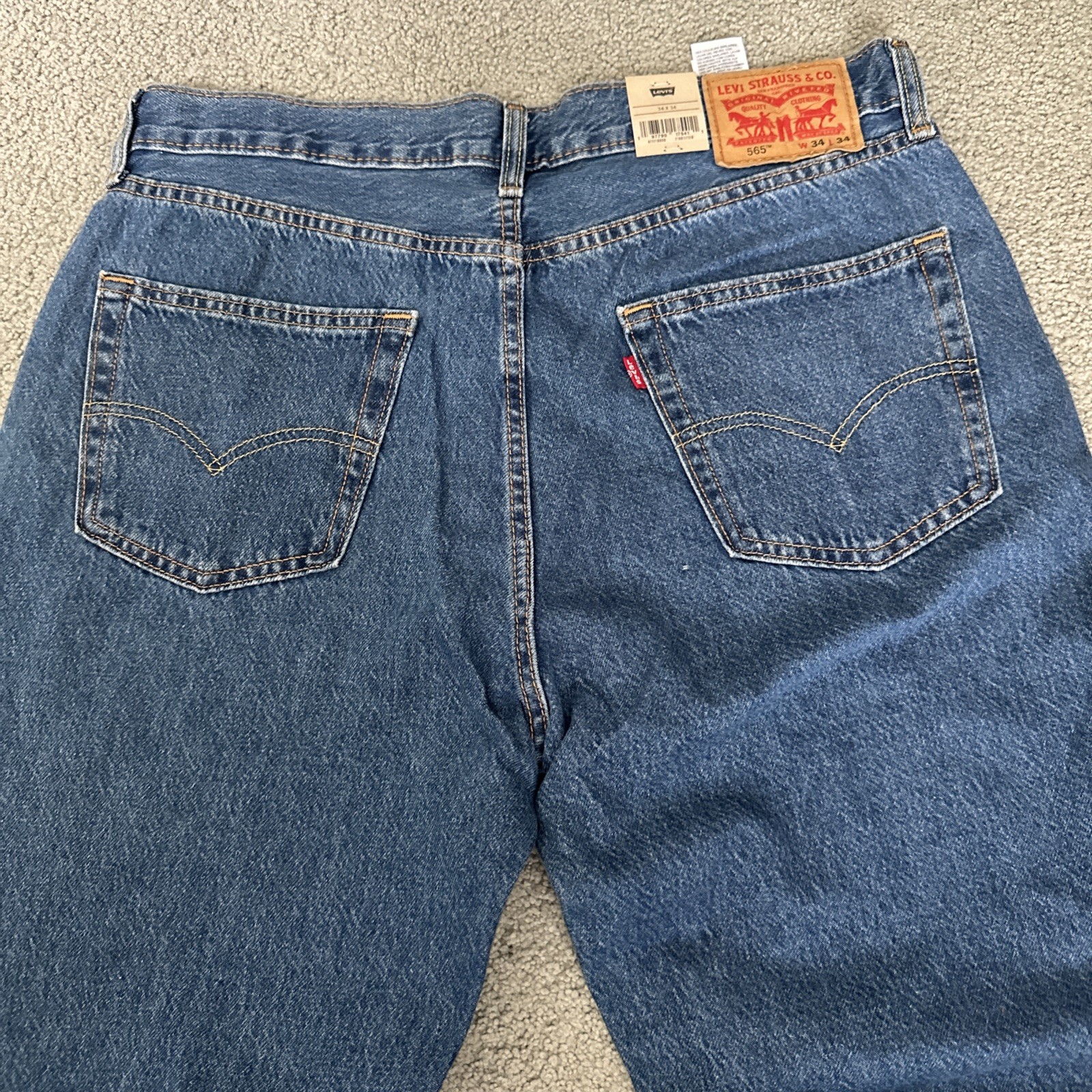 Levi’s 565 97 Loose Straight Fit Cotton Denim Men’s Sz. 34W x 33L See Desc New