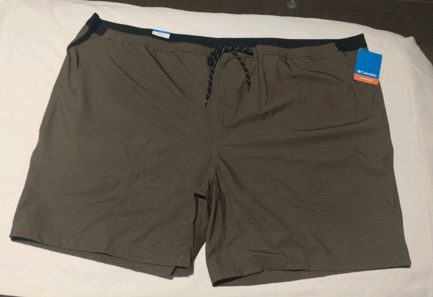 Columbia Mens Twisted Creek Upf 50 Water-Repellent Shorts Stone Green 6X Big