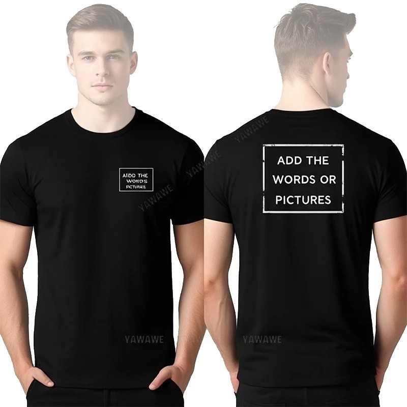 Custom Next Level Tee with Your Photo Logo or Text DTF Printed 4 Colors Availabl