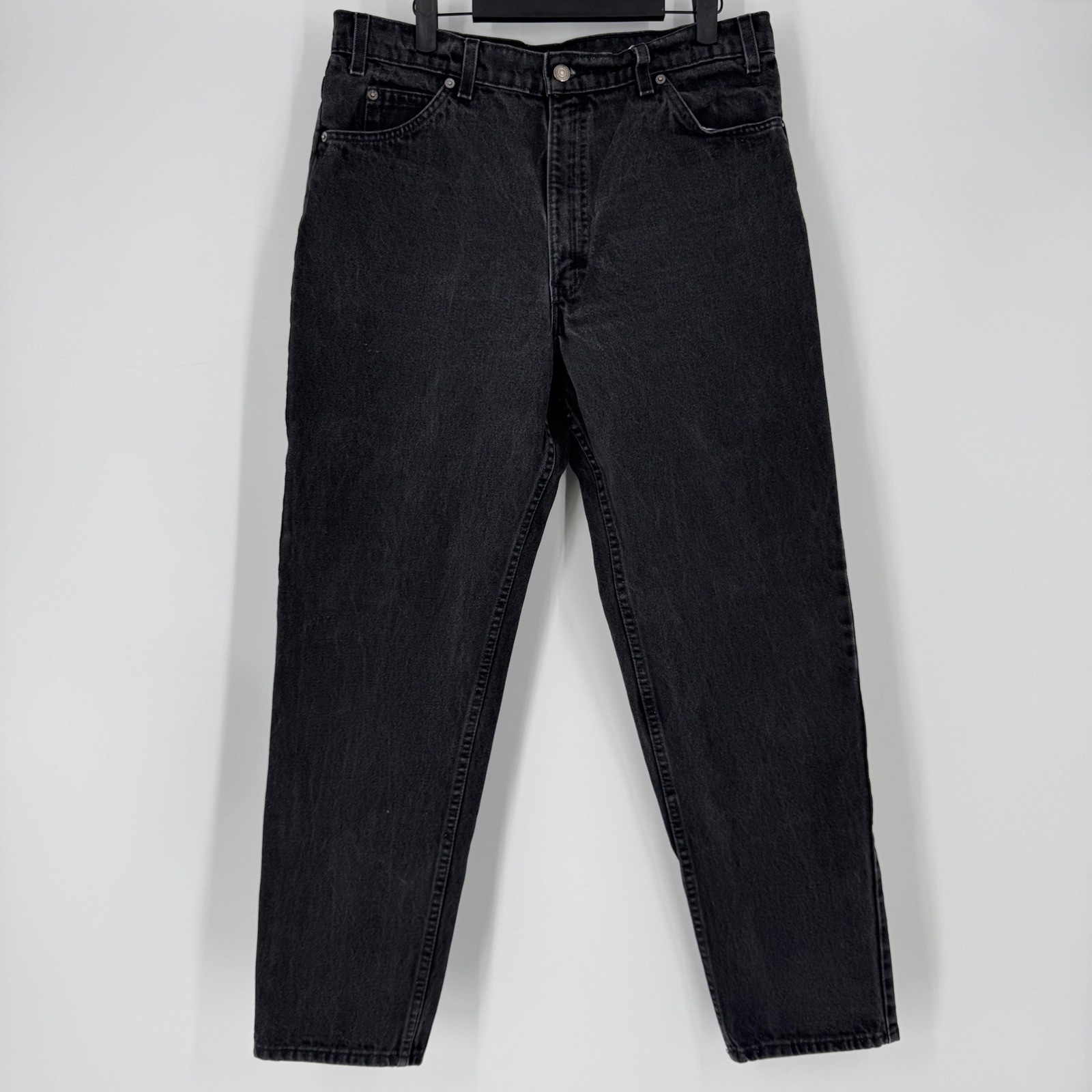 Levi’s 550 Relaxed Fit Black Jeans USA Made Orange Tab W36 L30