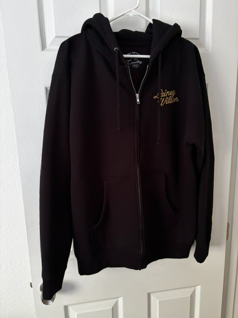 Lainey Wilson “Blazing A Trail” Bell Bottom Country Black Zipped Hoodie Size M –