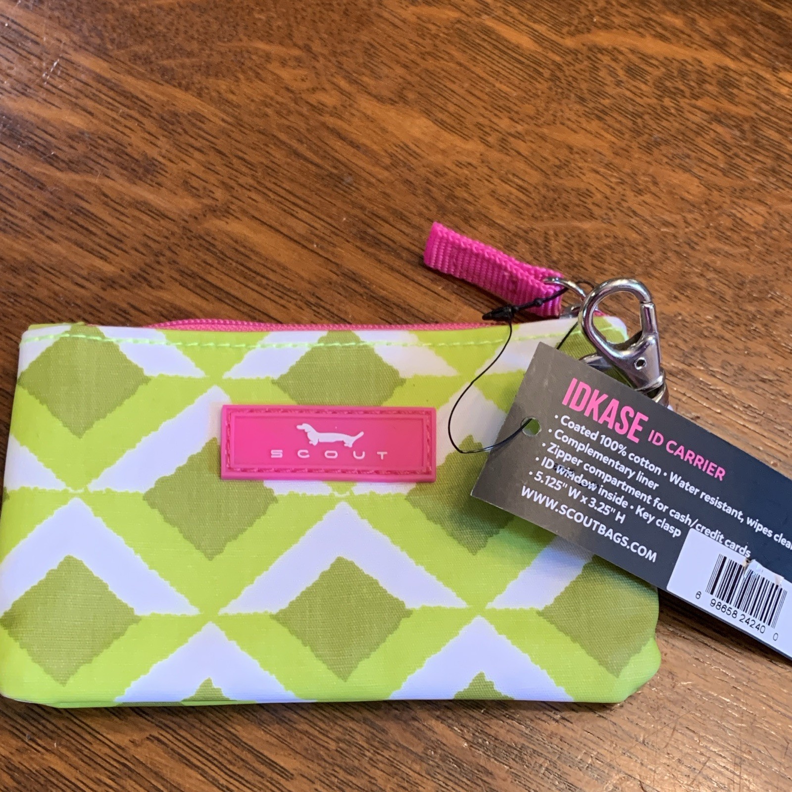 SCOUT IDKASE ID Carrier Zip ID/Card Holder Key Clip ID Window Geometric