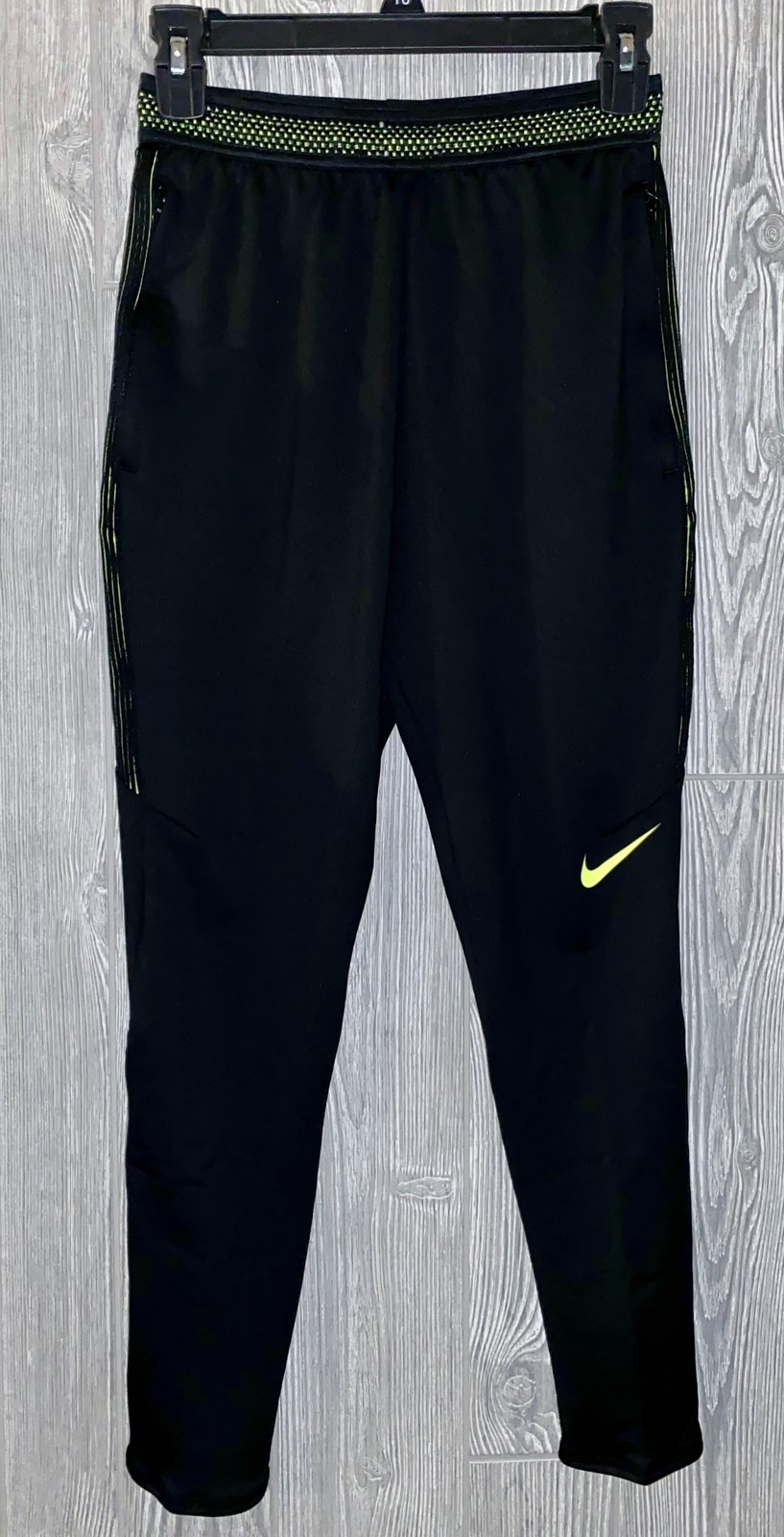 NIKE Dry Strike Black Volt Soccer Training Pants NEW Youth Boys Sz L XL