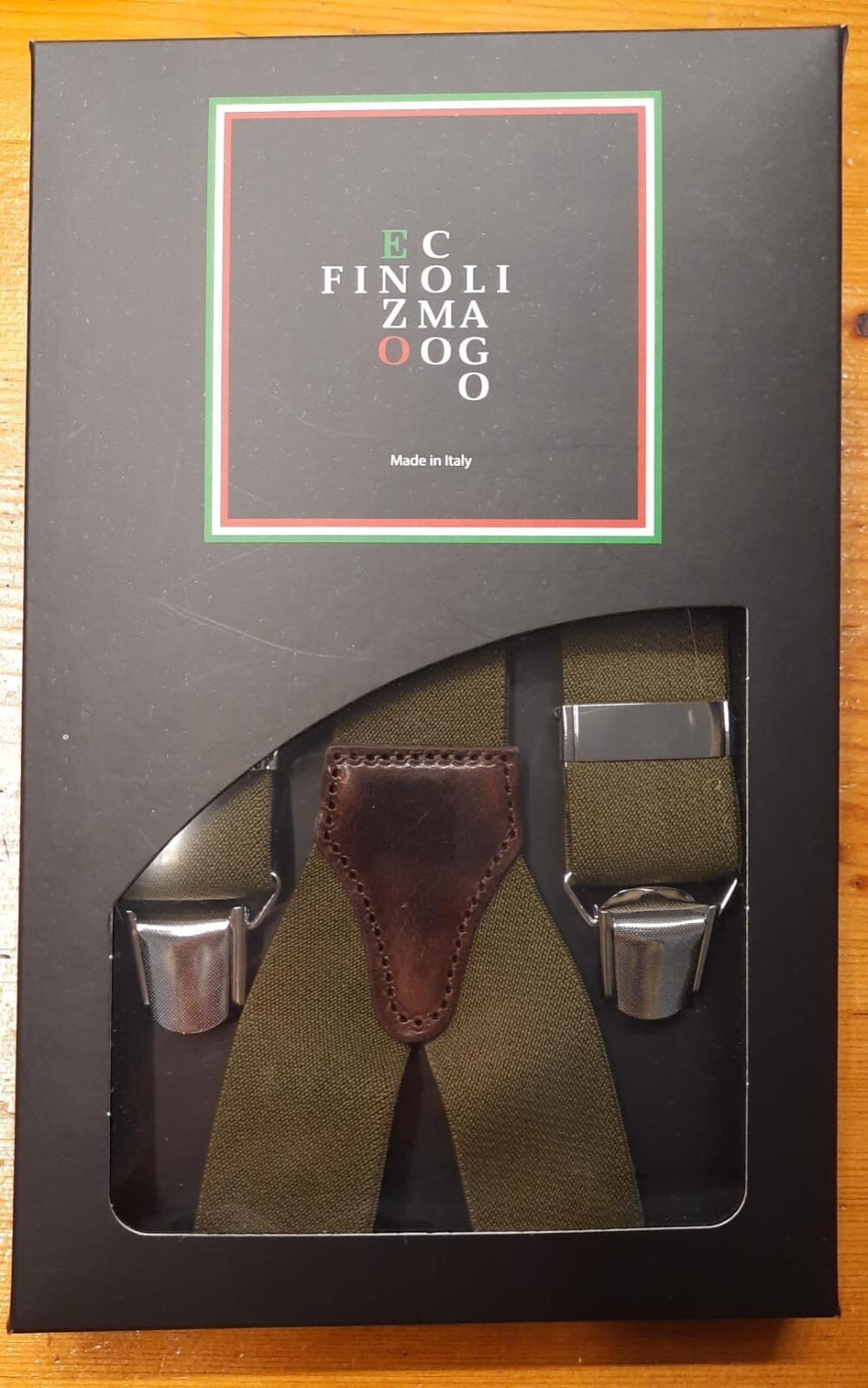 Solid Color Green Brace 56 to 4 Arms 36mm Height – 100% Made in Italy