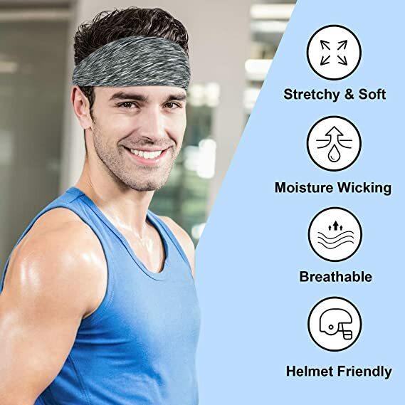 1/3/5pcs Men Women Sweat Band Elastic Running Sport Non Slip Athletic Headband