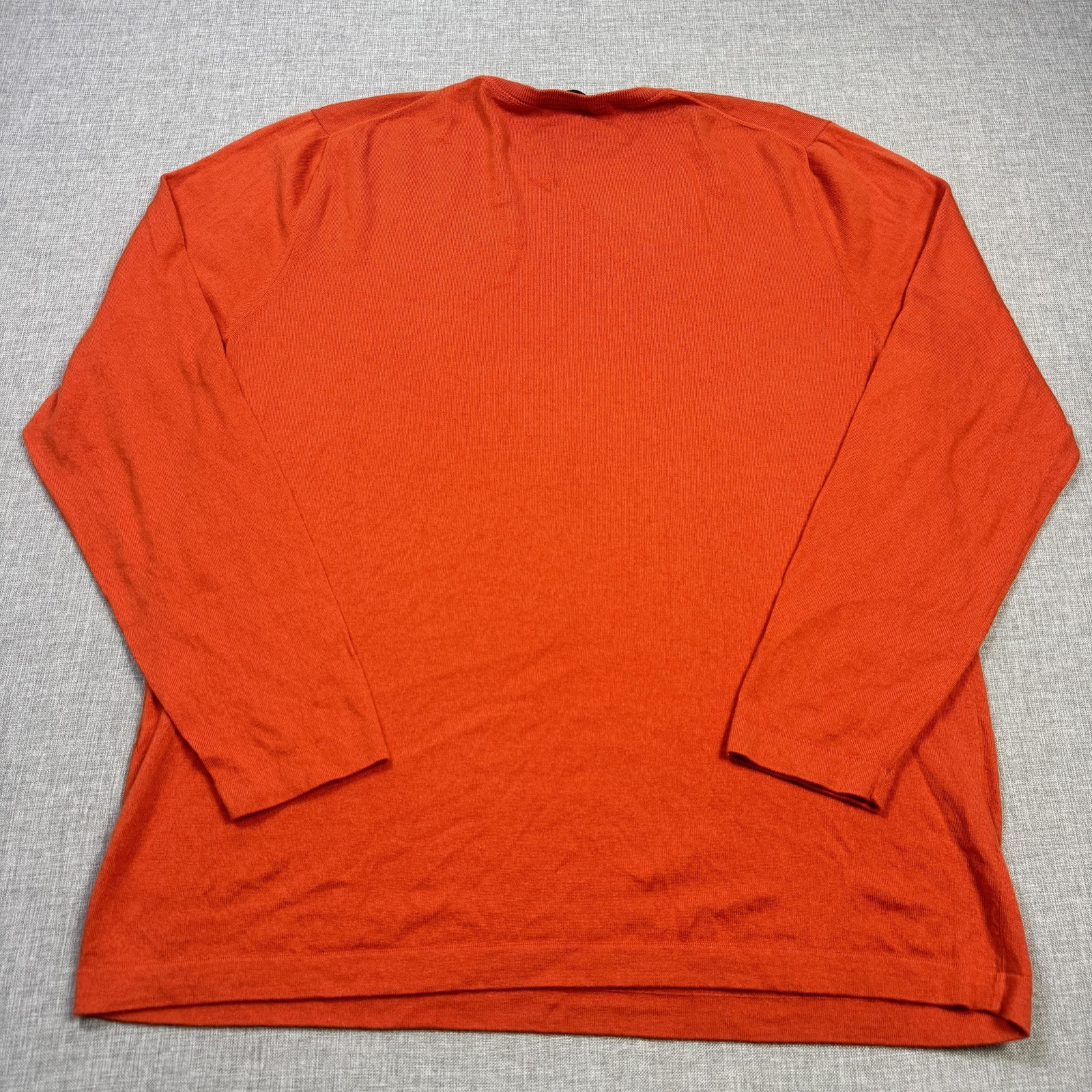 Theory Cashmere Silk Crew Neck Sweater Pullover Mens 2XL Orange