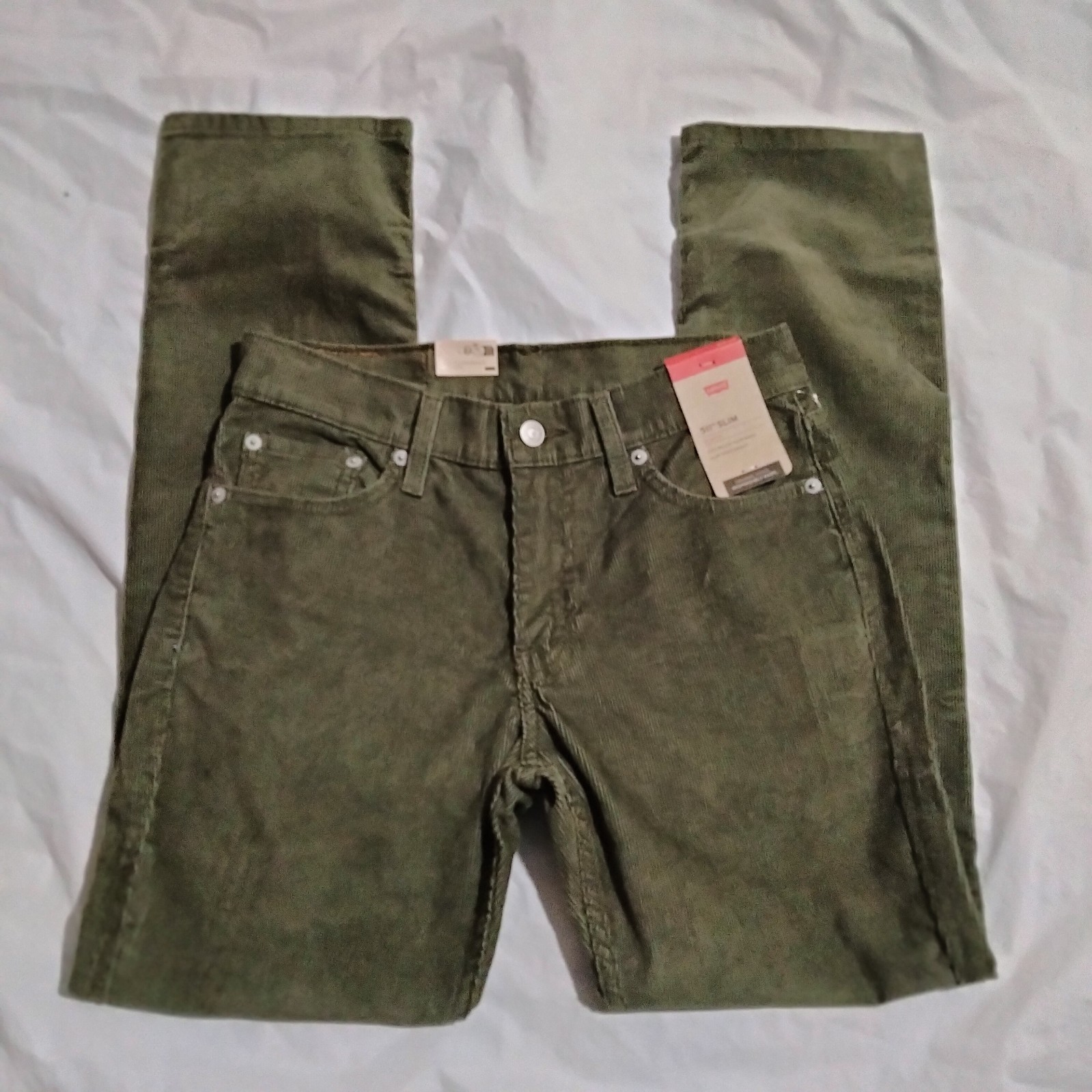 Levi’s 511 Slim Fit Corduroy Pants Men’s 29×30, 32×32,30×30,31×30 Green Stretch