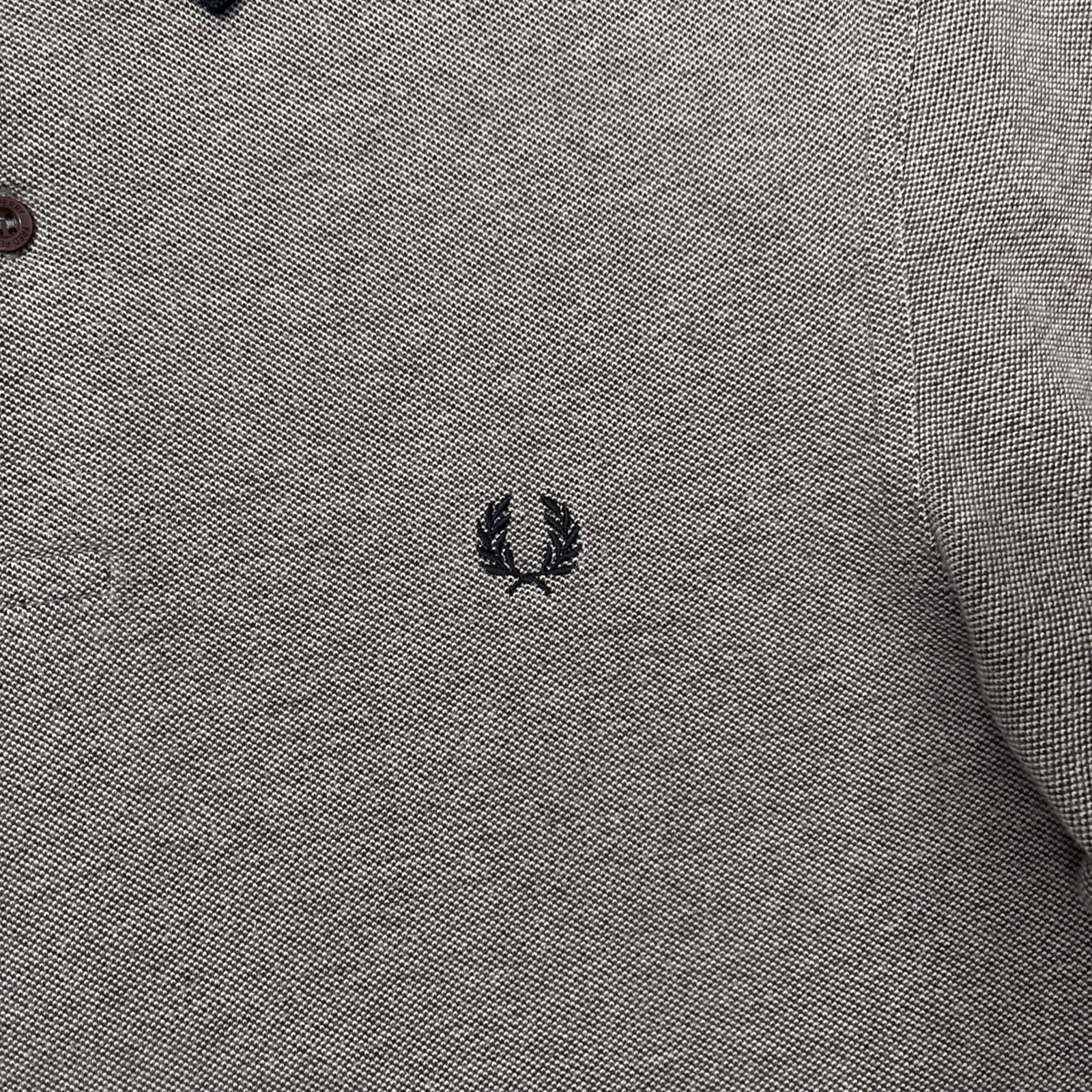 Fred Perry M3600 Mens Medium Twin Tipped Polo Shirt Burgundy Navy Short Sleeve