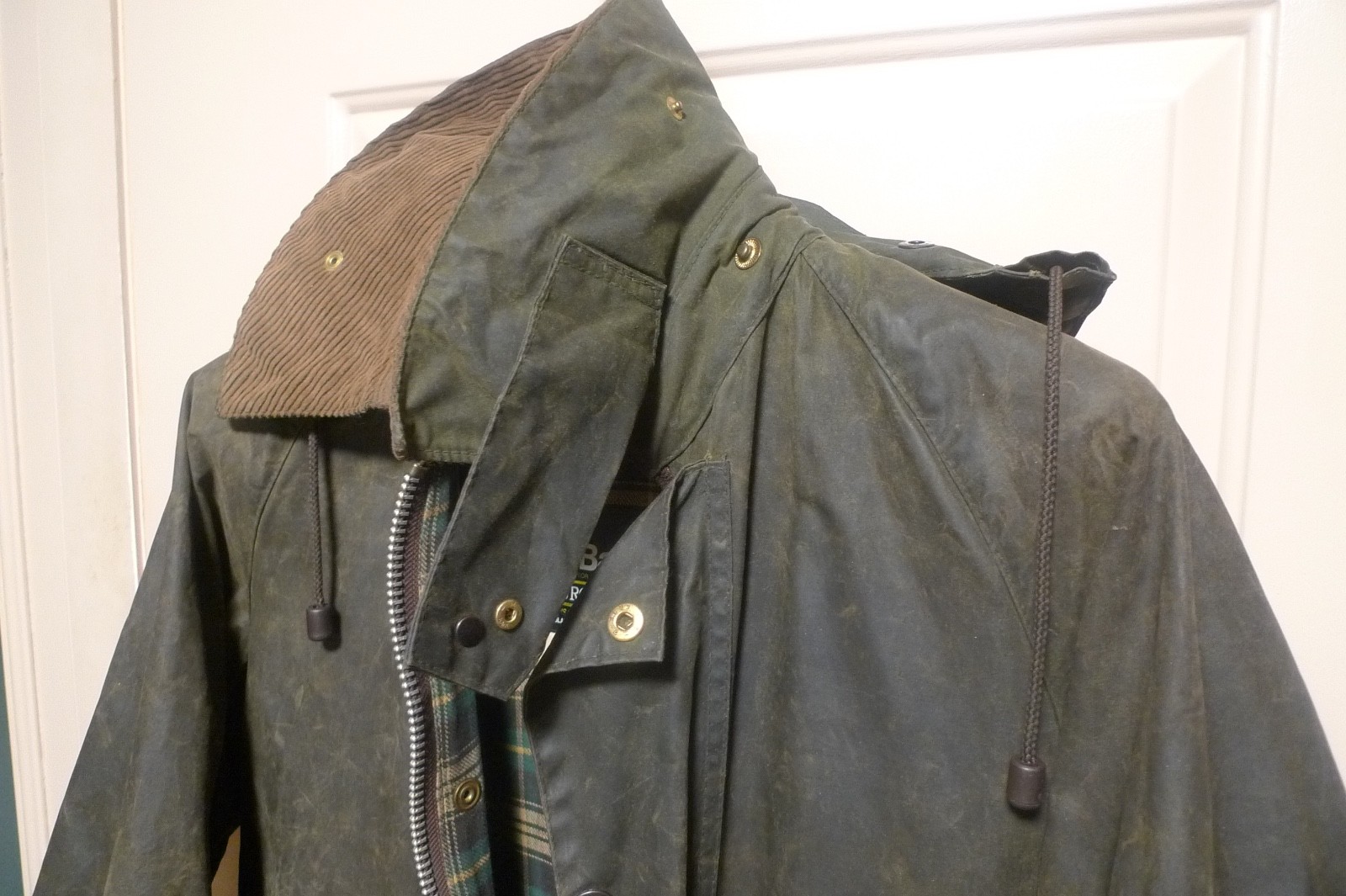 BARBOUR -A160 BURGHLEY WAX COTTON COAT – MADE@ UK – VINTAGE – SHABBY CHIC – 34