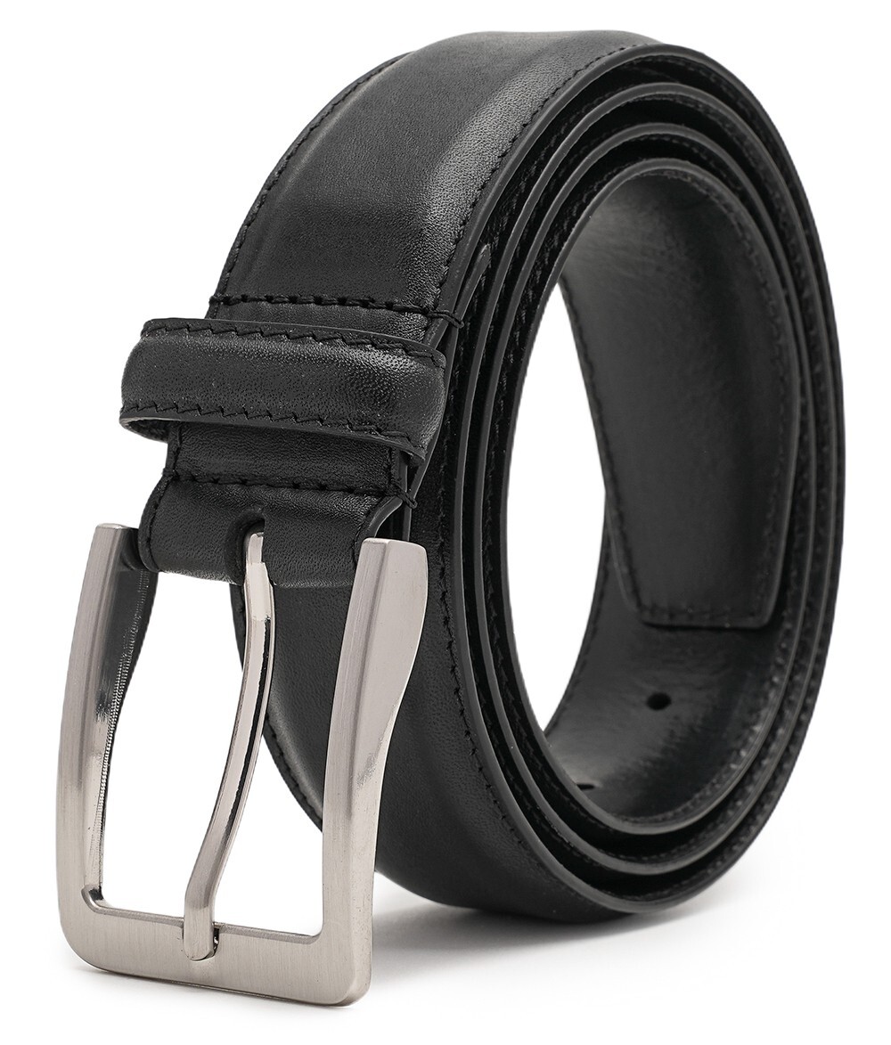 Men belts Full Grain Genuine Leather Casual Dress Belts for Men 1.3inch