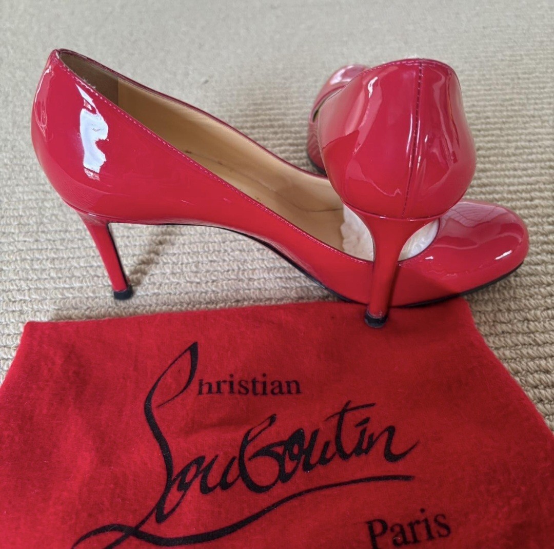 Christian Louboutin Simple Pump, Red, 85mm. 39.5