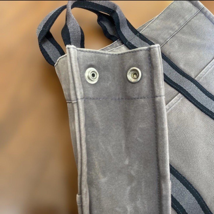 Hermes Vintage Fourre Tout MM TOTE Bag.canvas gray from JAPAN.