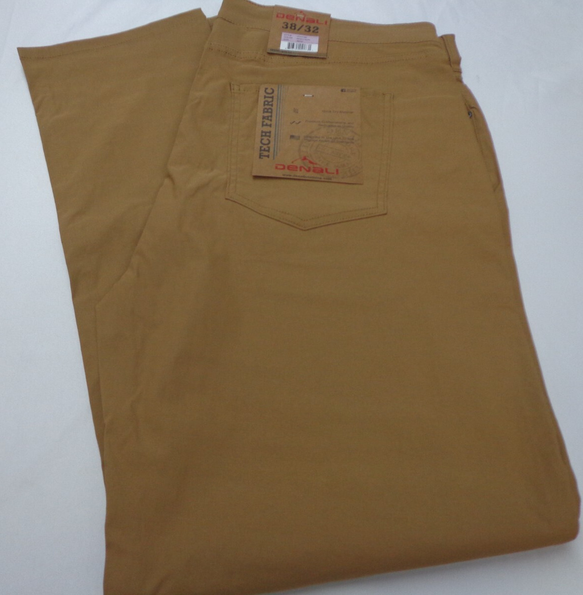 DENALI Moccasin Brown Tech Fabric Stretch Pants NWT 38 /32 MSRP $54