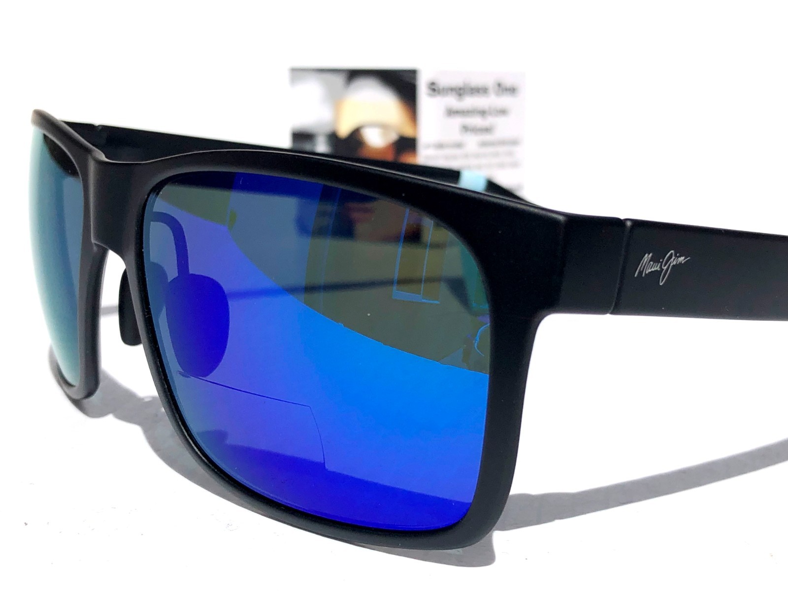 Maui Jim RED SANDS Matte Black POLARIZED Blue READERS +2.5 Sunglass B432-2M25