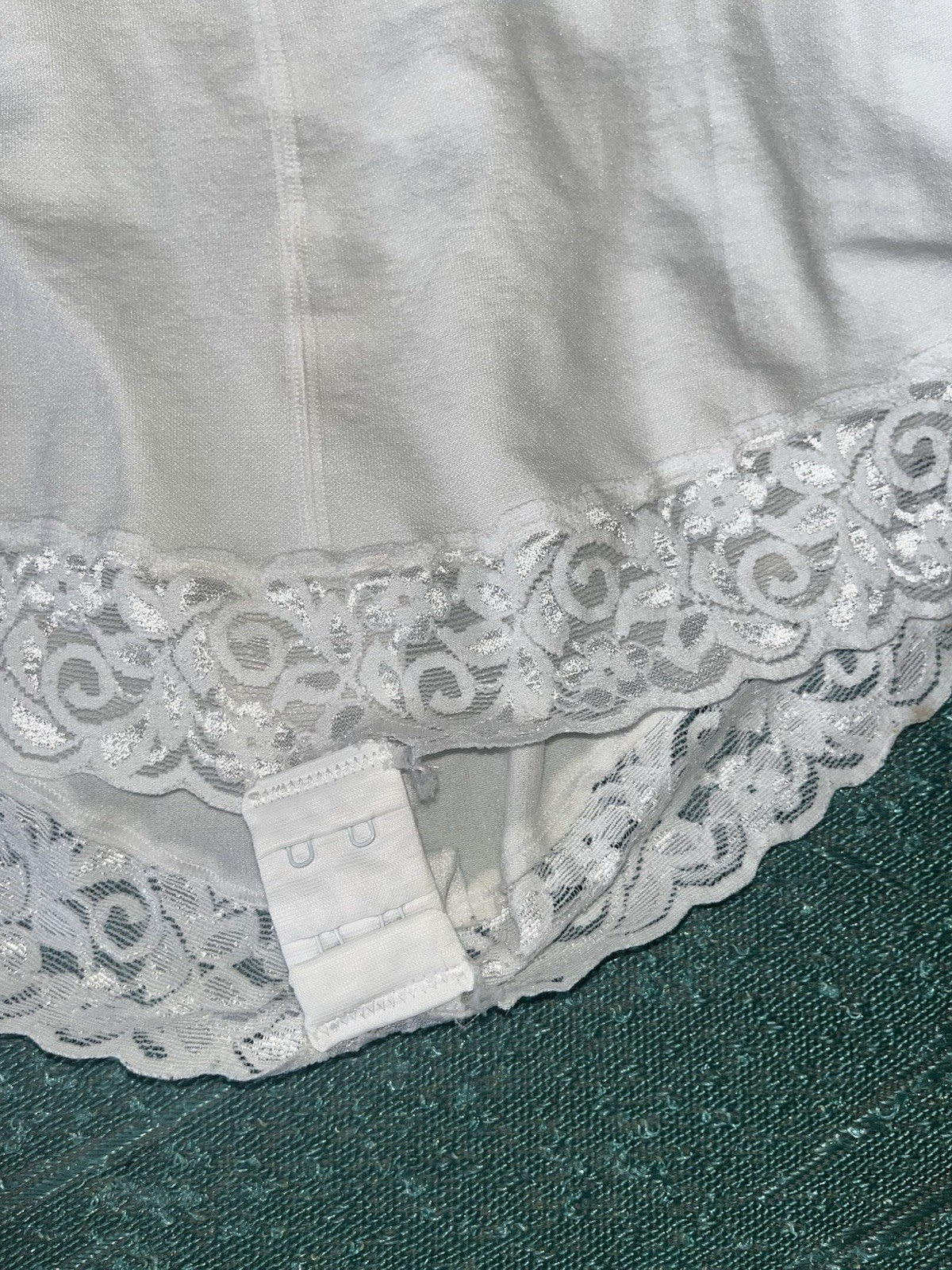 Samsara Body Shaper XL Cachetero White Lace Bodysuit Shapewear Teddy Cheeky