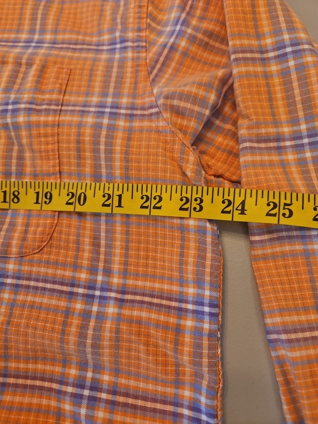 Duck Head Classic Oxford 100% Cotton Orange Plaid Button Down Shirt Men’s Size L