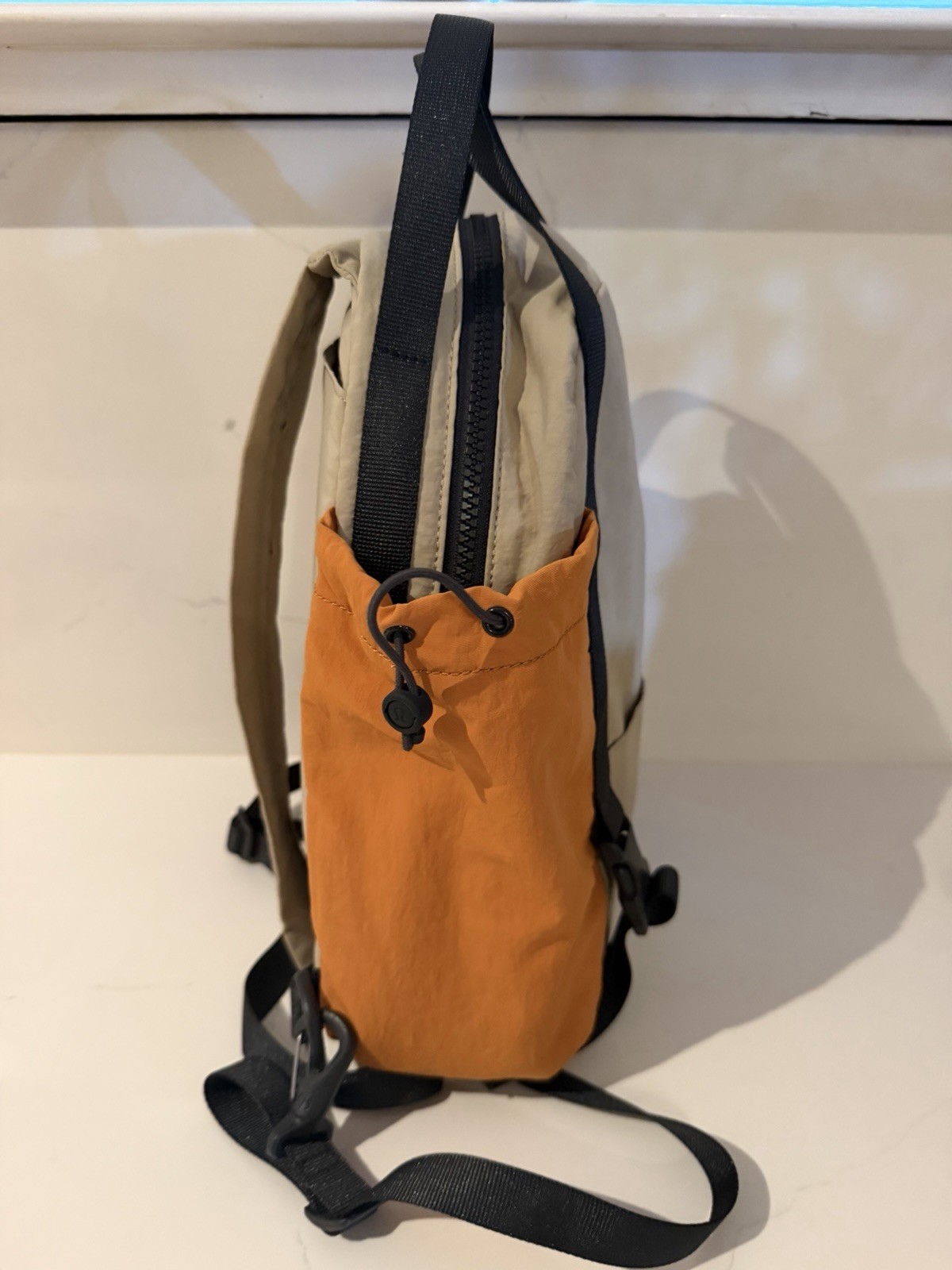 Lululemon Athletica Pack And Go Backpack- Orange/Tan/Black