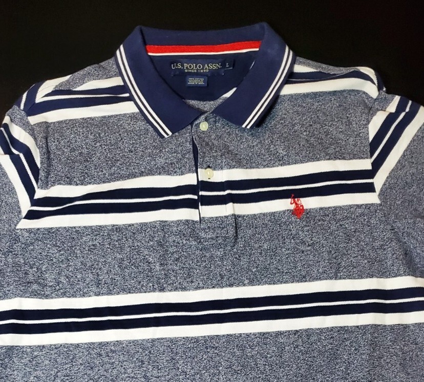 Mens US Polo Assn L 100% Cotton Polo Shirt