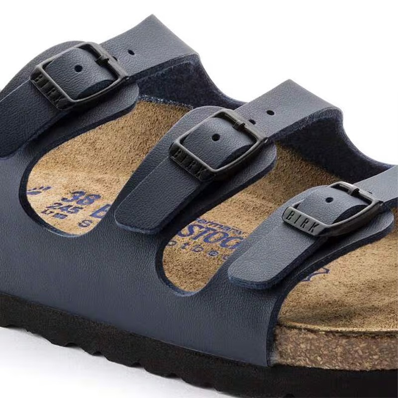 Birkenstock Florida Blue Birko-Flor Women’s Sandals Soft Footbed Wide Size