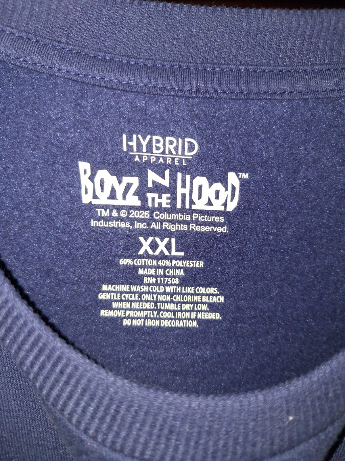 Hybrid Apparel Mens Sweatshirt Boyz N The Hood Los Angeles XXL Navy Blue – New