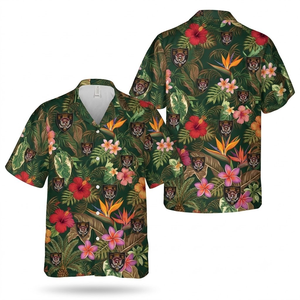 US Army Ranger 2nd Battalion 75th Infantry 50th Anniversary Hawaiian Shirt