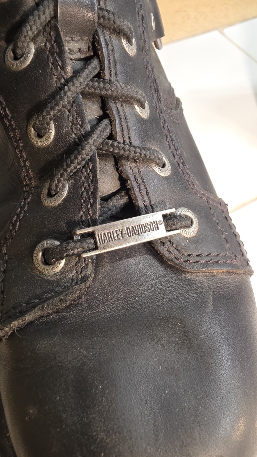 Harley Davidson Maddy Black Combat Boots Womens 8.5