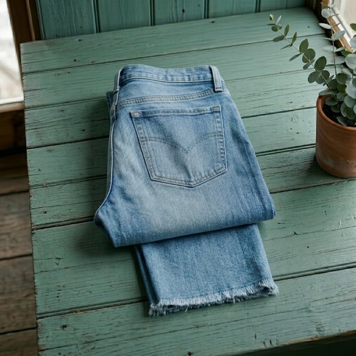 Old Navy Jeans 12 Extra High Rise Button Fly Light Wash Frayed Hem 5 Pocket