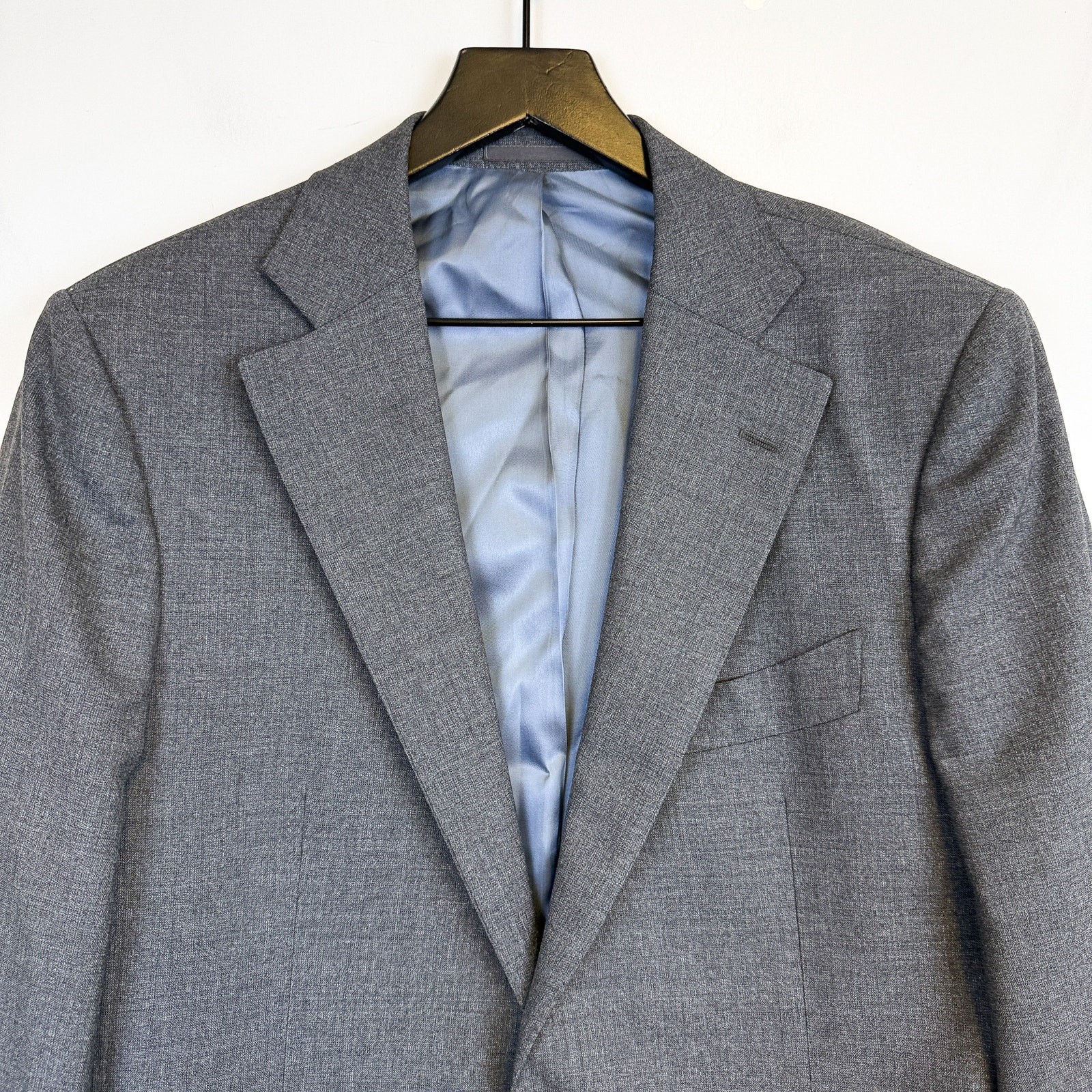 Suitsupply Vitale Barberis Canonico Wool Suit Jacket Tailored Gray Lazio – 42L