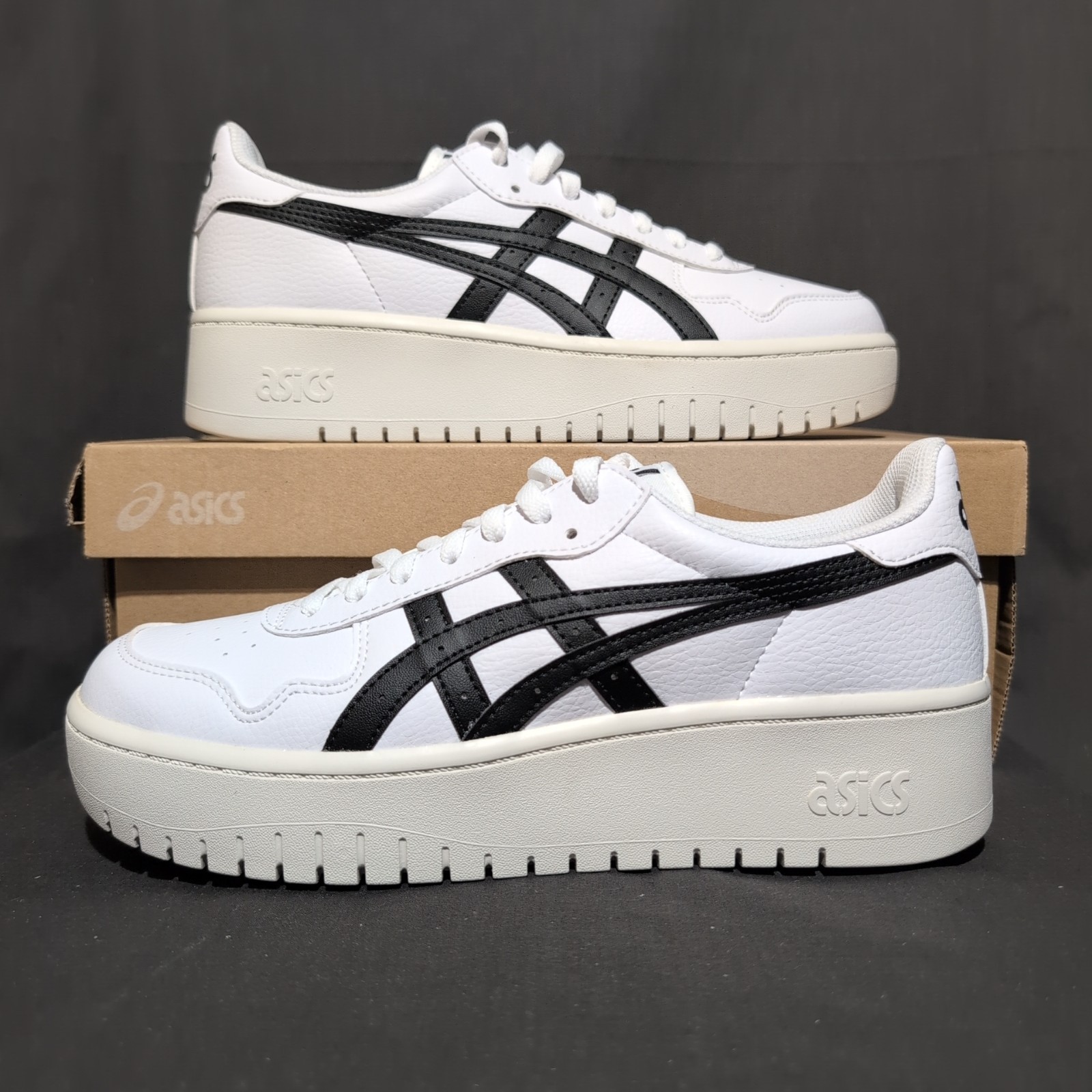 Asics Japan S PF Platform Shoe Men’s 9.5 Women’s 11 White Black Sneakers