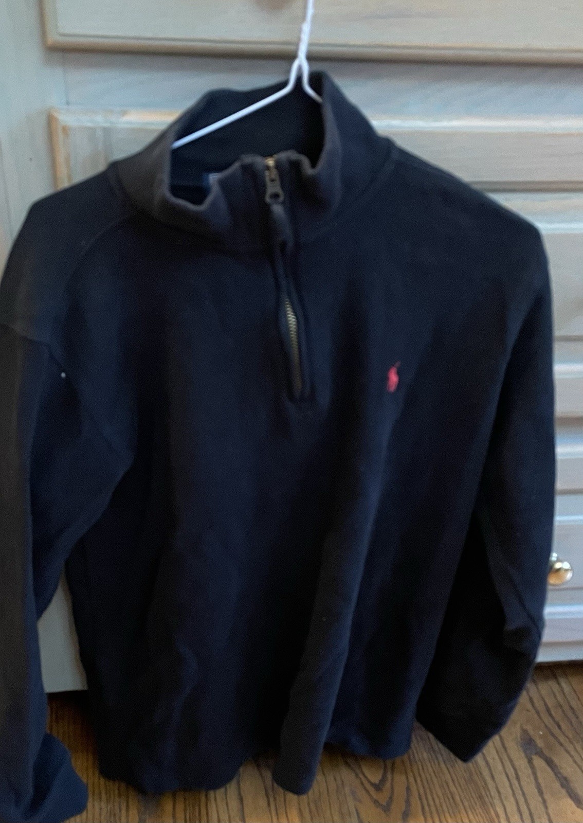 Polo by Ralph Lauren men’s L 100% cotton 1/4 zip pullover Sz 14-16