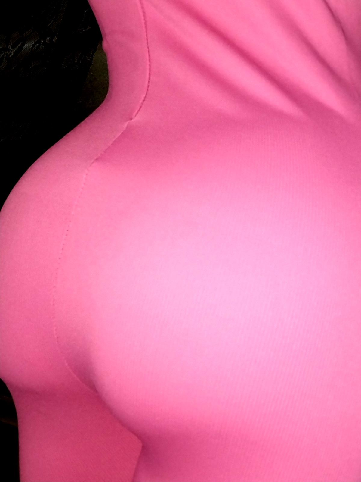 VTG STYL HOT PINK NEON ZIP UNITARD CATSUIT COMPRESSION CATSUIT NYLON SPANDEX SM