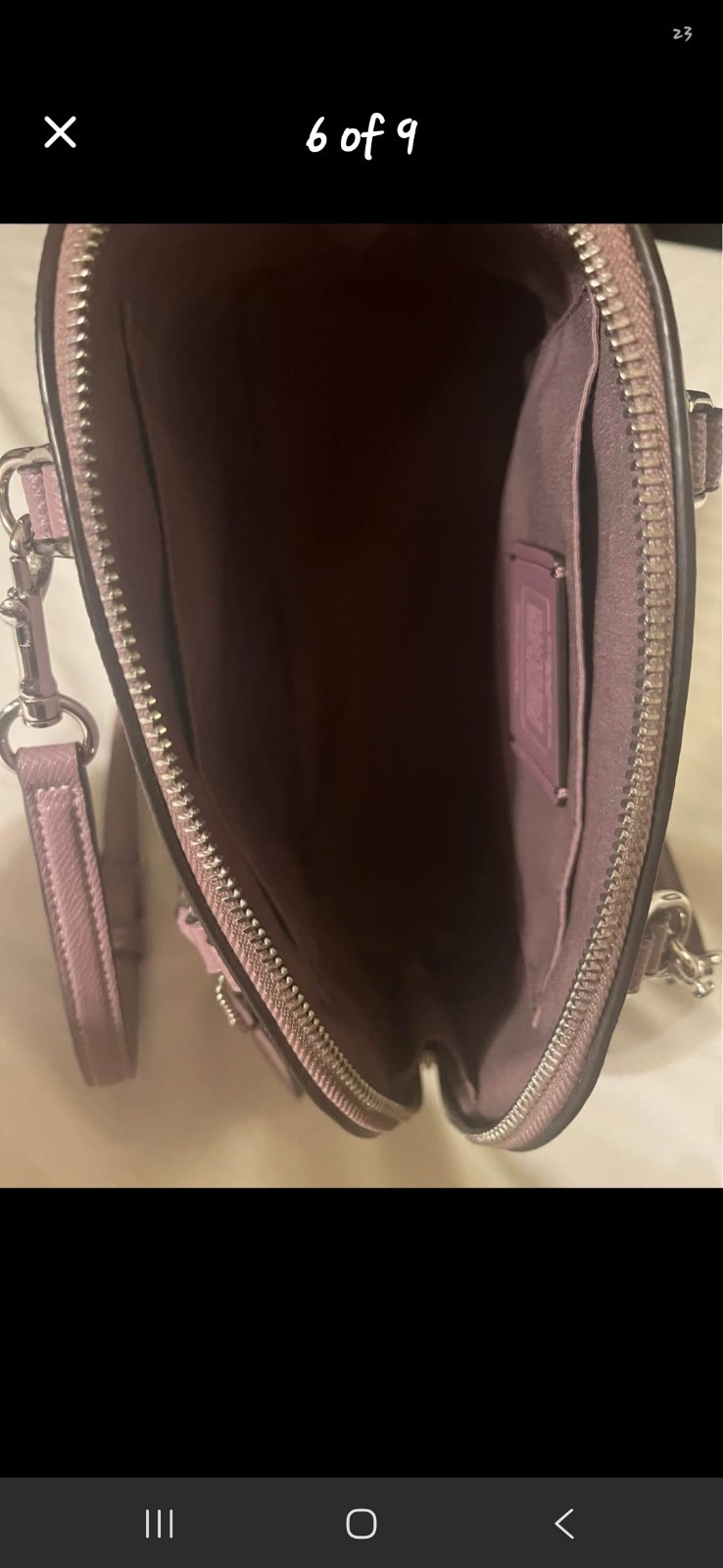 Coach Mini Sierra Satchel Lavender With Silver Hardware