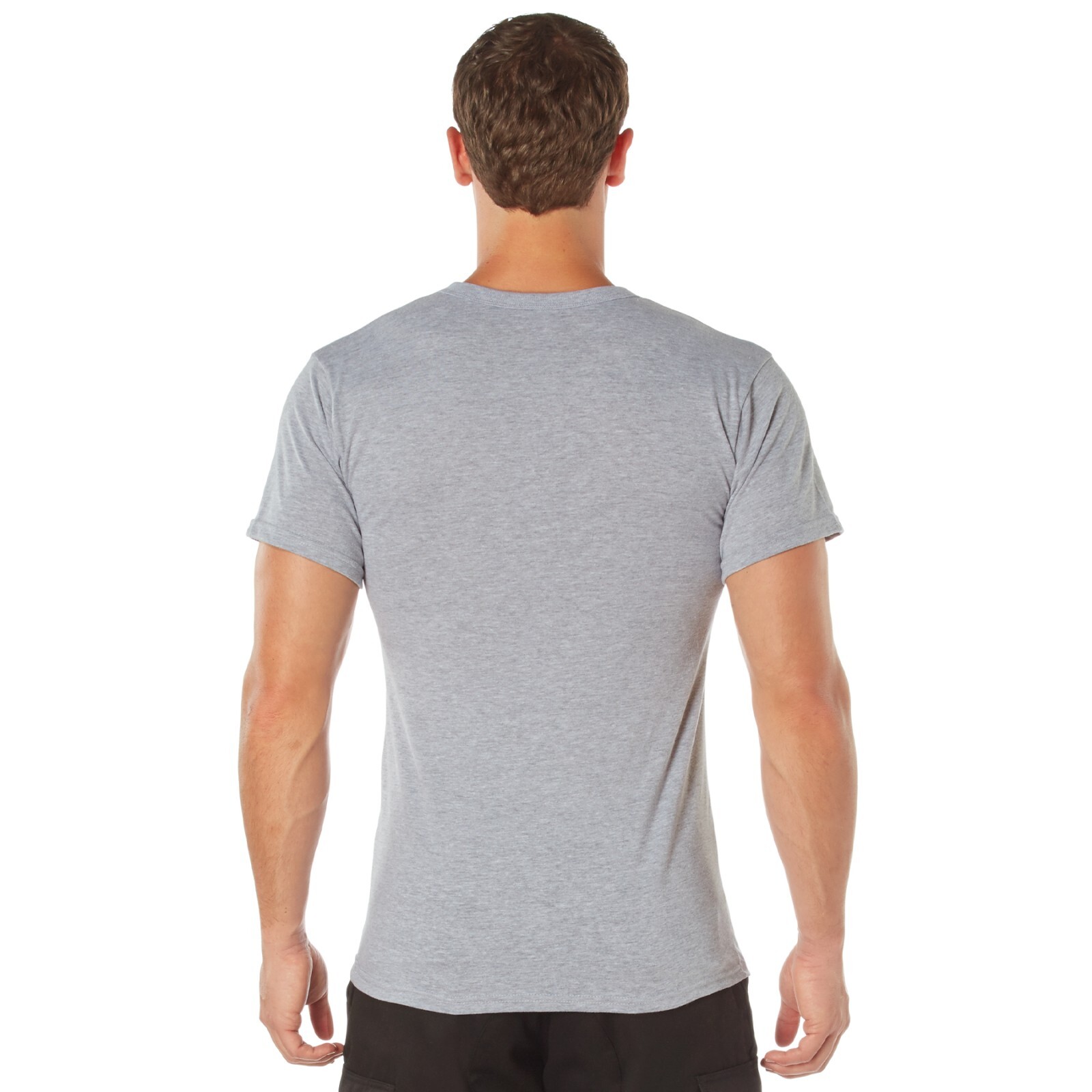 Grey Army T-Shirt Military PT Gym Undershirt Gray P/T Tee