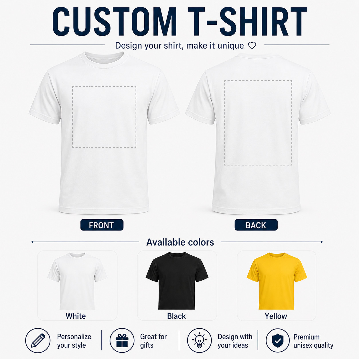 Custom T-Shirt From Your Photo Personalized Image Pet Team Name Number Shirt