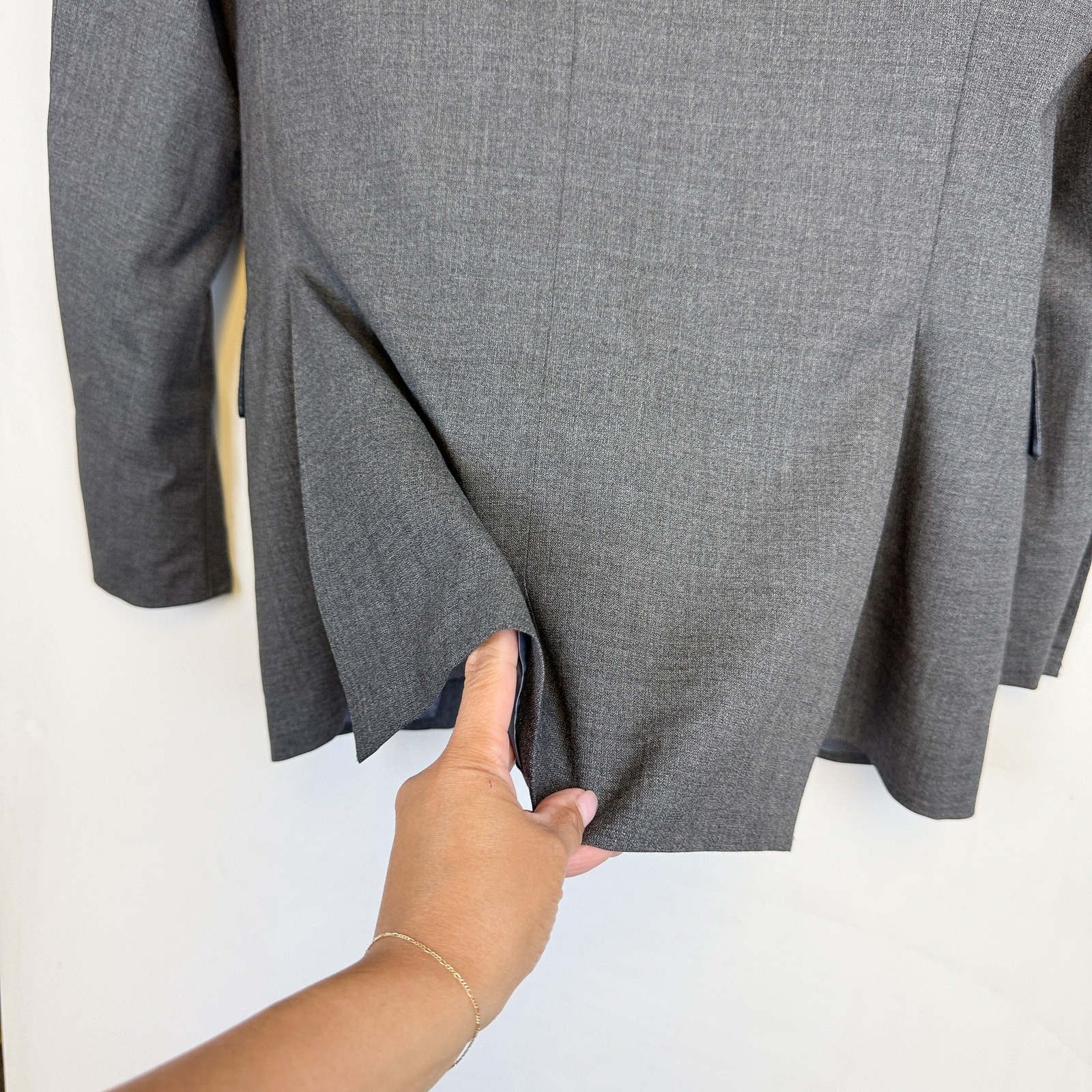 Suitsupply Vitale Barberis Canonico Wool Suit Jacket Tailored Gray Lazio – 42L