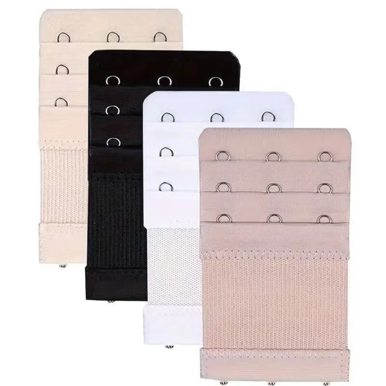 4Pcs Adjustable Bra Extender 2/3/4 Hooks with Elastic Underwear Strap Extension
