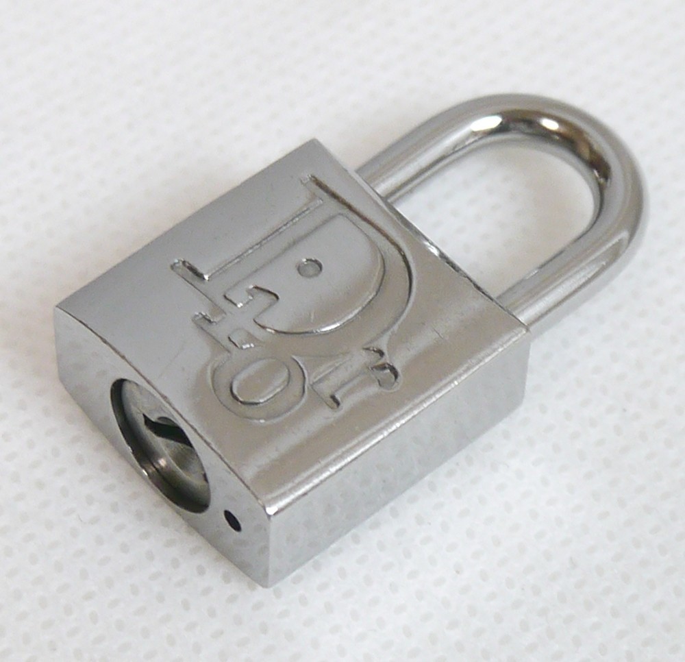 Authentic Christian Dior padlock Metallic #546