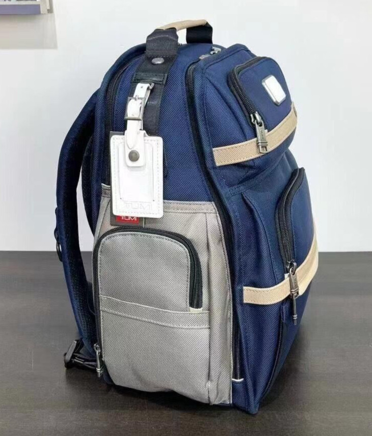 Tumi Alpha 3 Brief Pack Backpack Navy white Shoulder Bag Business Nylon Outlet