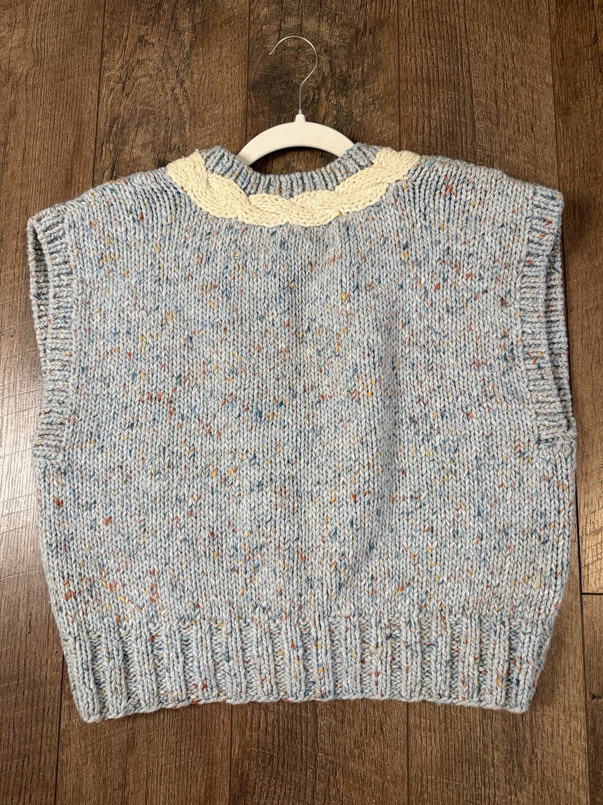 Liz Claiborne Vtg Wool Blend Knit Blue Yellow Argyle Sweater Vest Sz M