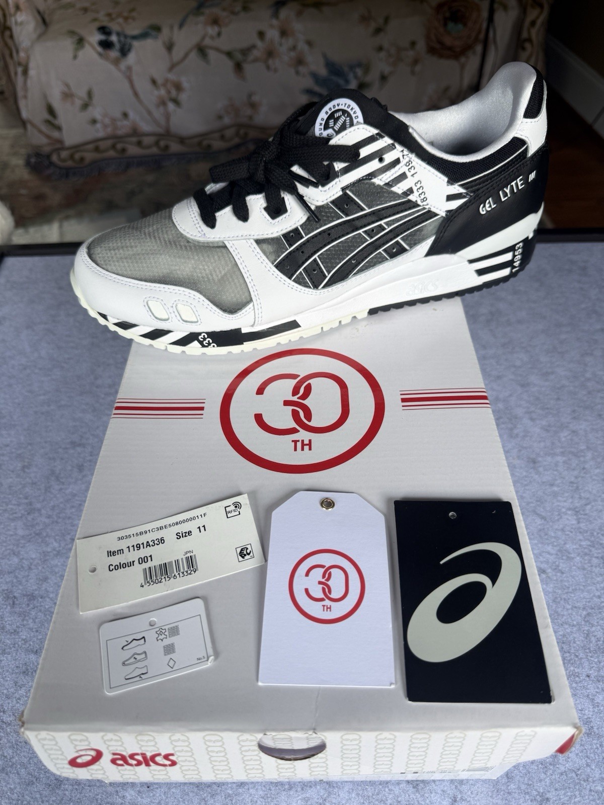 ASICS GEL-LYTE III OG Tokyo / “Barcode” (30th Anniversary) – 11M *BRAND NEW*